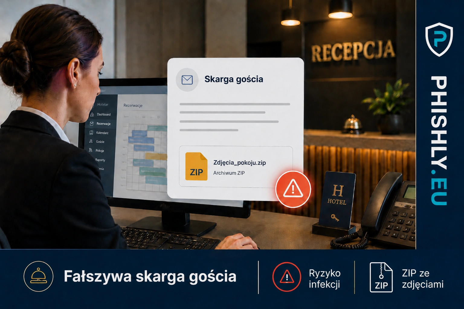 Phishing w hotelach: fałszywa skarga gościa