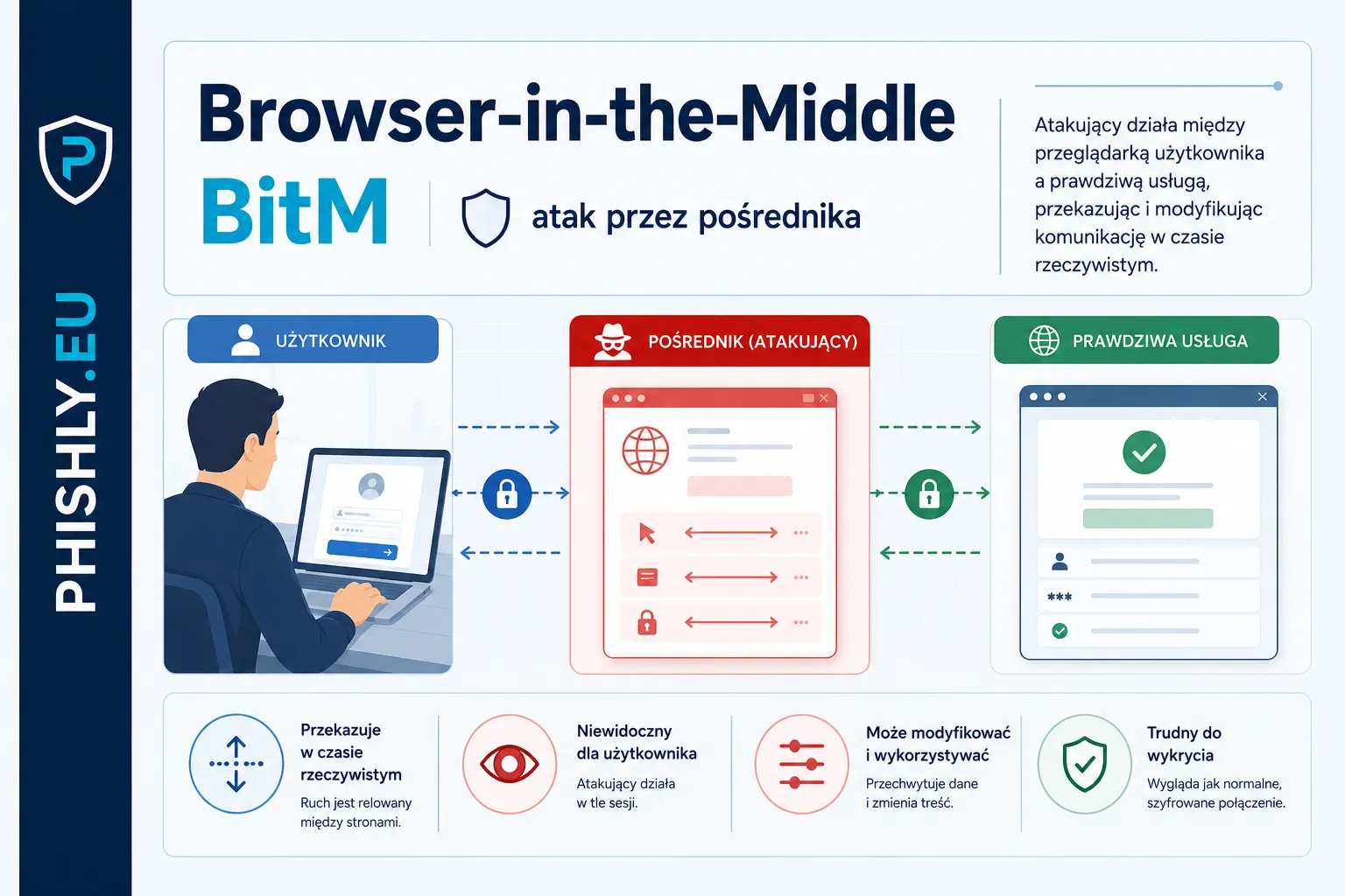 Browser-in-the-Middle BitM: jak działa taki atak