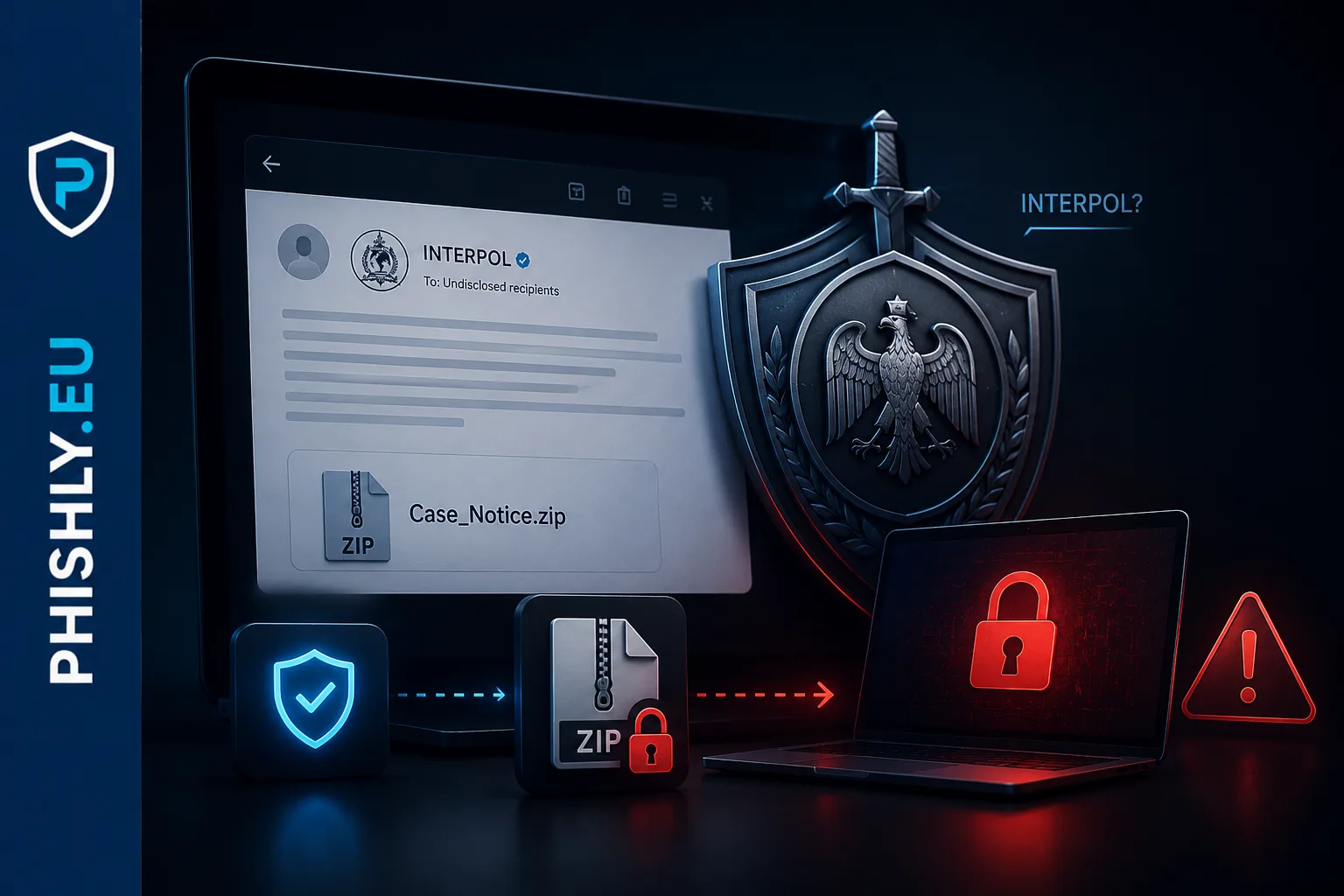 Fałszywy Interpol i ransomware w e-mailu