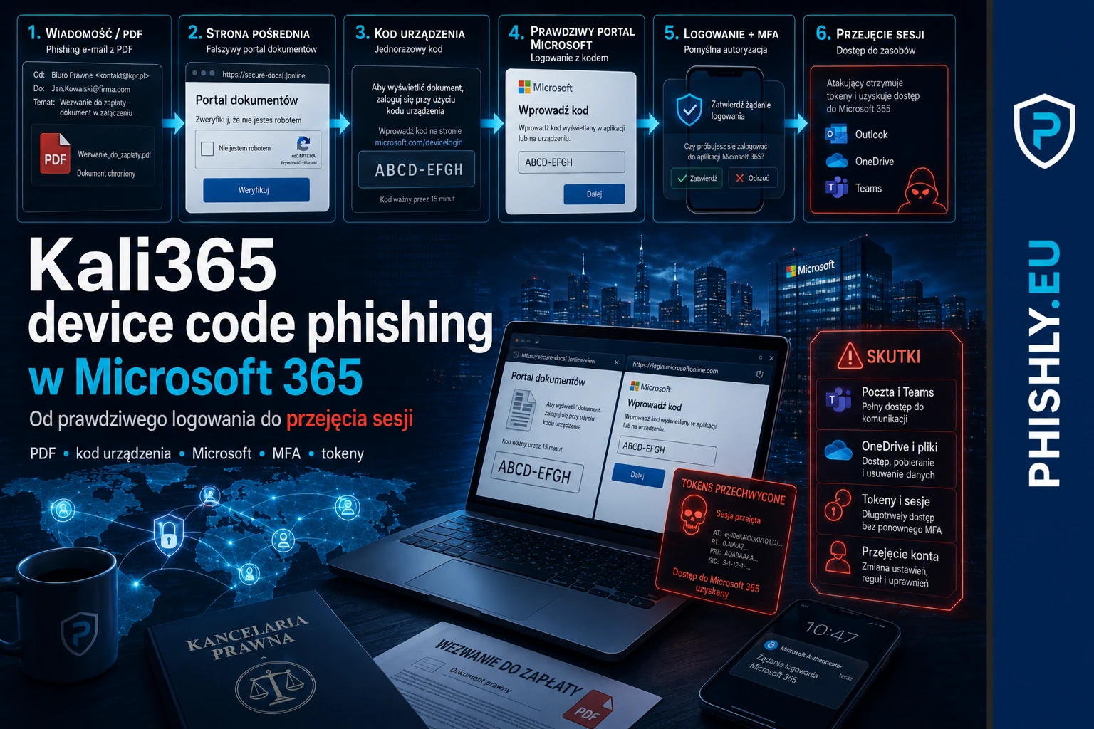 Kali365 i device code phishing w Microsoft 365