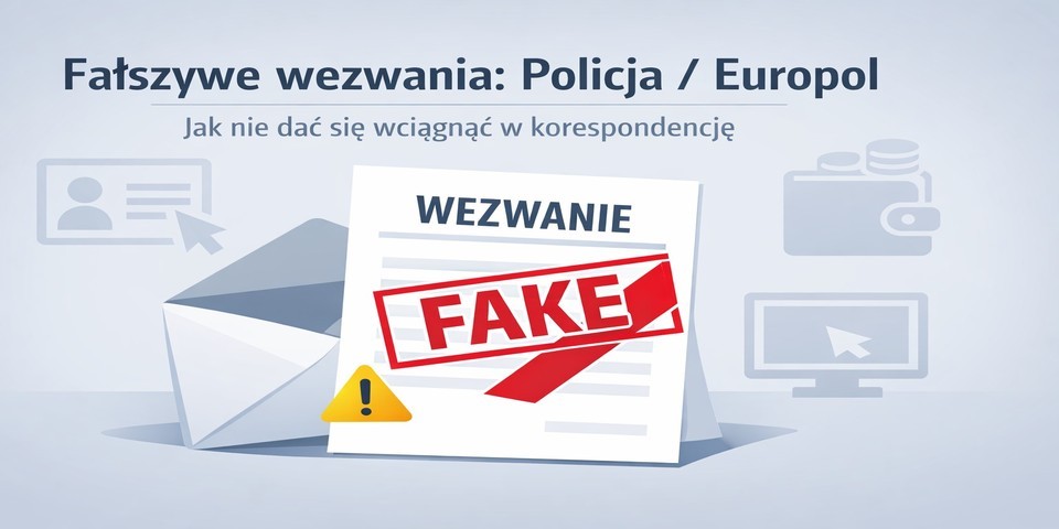 Fałszywe wezwania z Policji i Europolu: jak działa kampania i jak nie dać się oszukać
