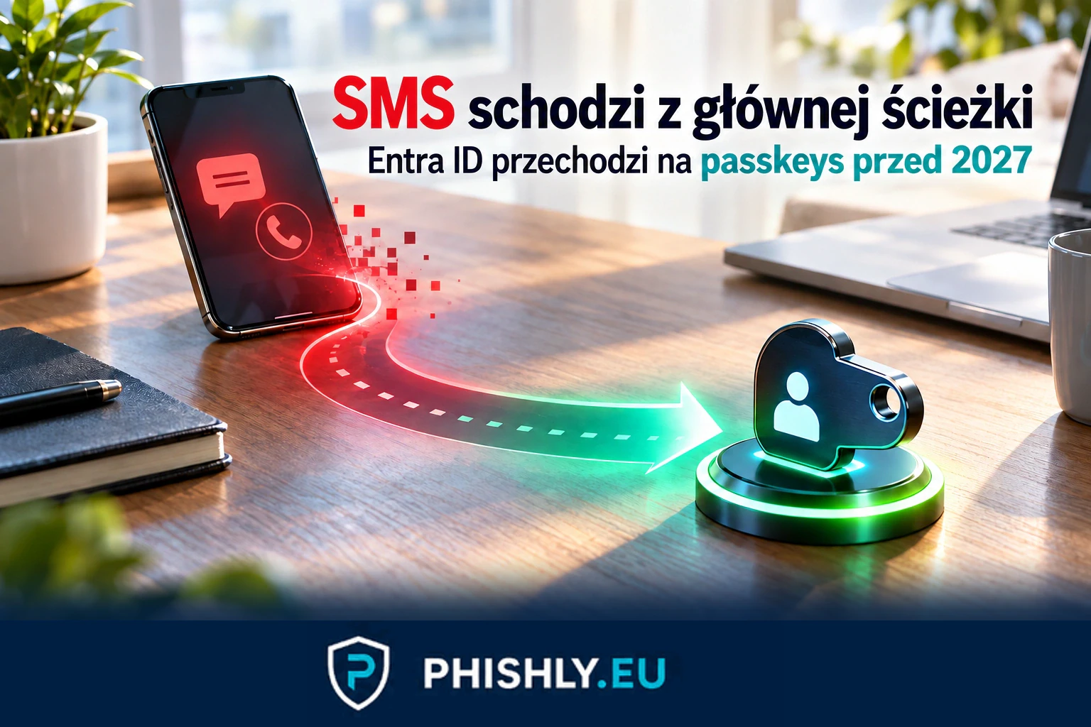 Administrator Microsoft Entra planuje przejście z kodów SMS i połączeń głosowych na passkeys przed terminami wycofania natywnej obsługi