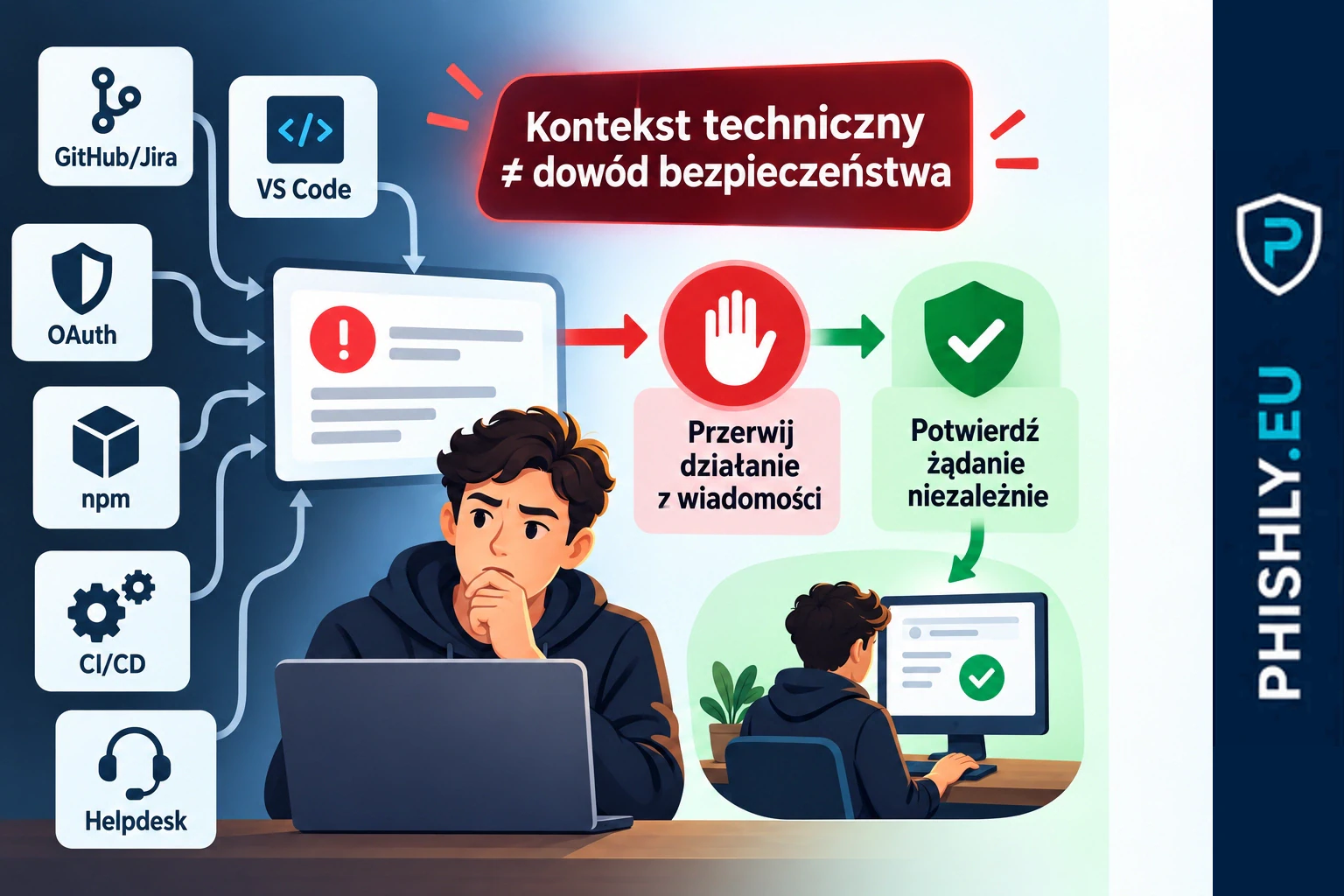 Schemat siedmiu przynęt dla programisty i niezależnej weryfikacji żądania
