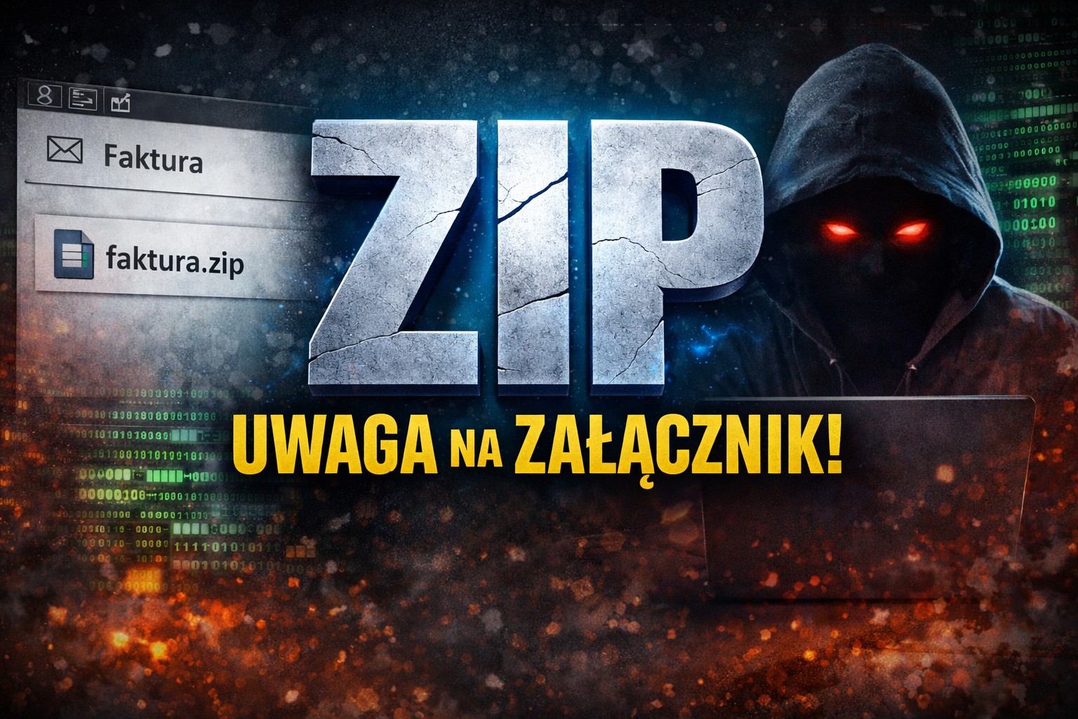Złośliwy załącznik w mailu. Uważaj na wiadomości z fakturą w archiwum ZIP
